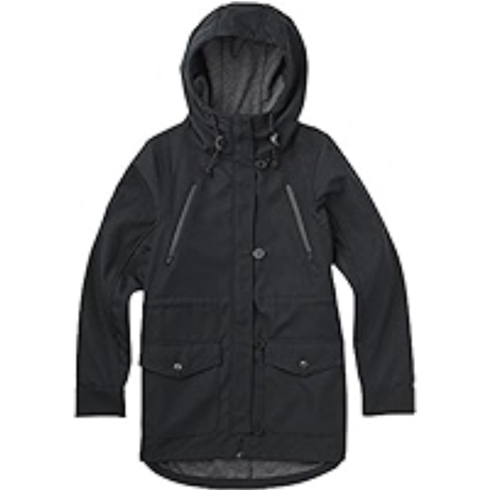 Burton Soteil hooded soft shell BlackJacket size medium